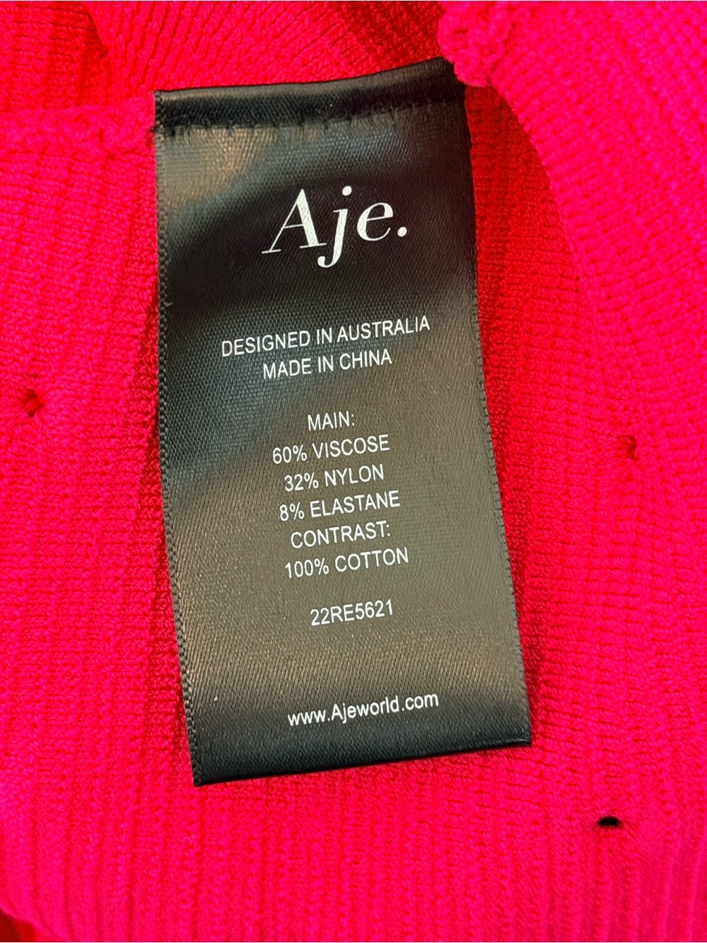 Aje Rushes Raffia Midi Dress Pink Large NWT RARE - Picture 13 of 13